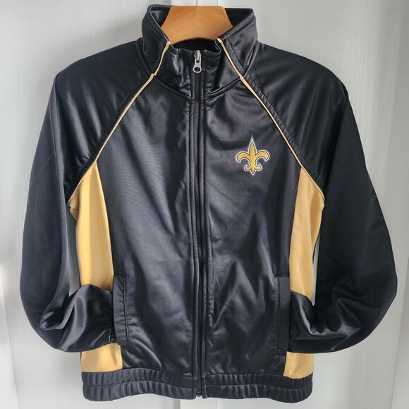 NFL Team Apparel New Orleans Saints Women's Size Small Zip  Rhinestone Bling - Picture 1 of 10